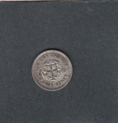 Beschrijving: 3 Pence GEORGIUS VI  